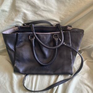 Italian leather black purse